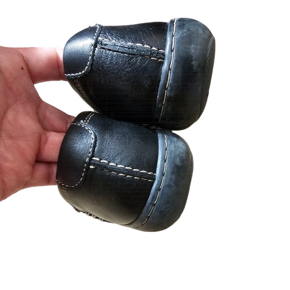 Clarks unloop black slip on shoe size 8M leather flats shoes - Picture 4 of 9